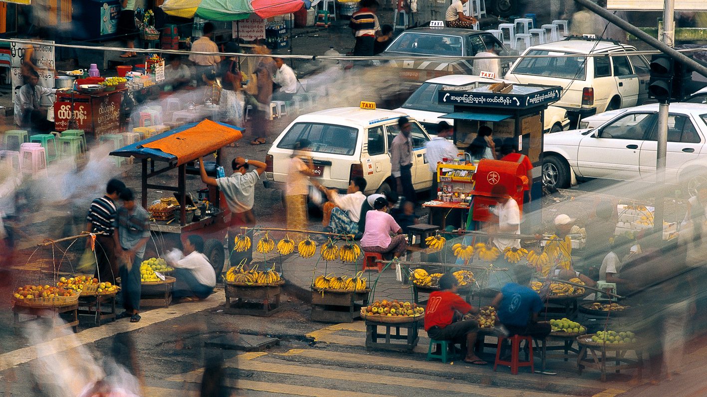 Rangoon street-market